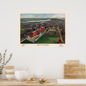 Poster Boston, MA Carte panoramique - 1902 (Cuisine)