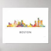 POSTER BOSTON MASS. SKYLINE WB1- (Devant)