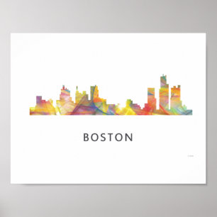 POSTER BOSTON MASS. SKYLINE WB1-