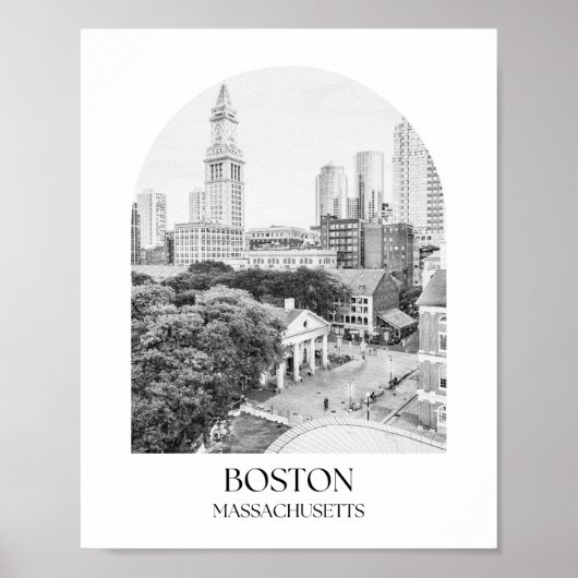 Poster Boston Massachusetts Arch Photo Imprimer (Devant)