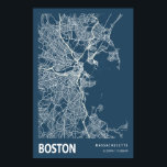 Poster Boston Massachusetts City Map Line Art Blue Imprim<br><div class="desc">Boston Massachusetts City Map Line Art Blue Imprimer</div>