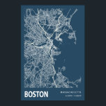 Poster Boston Massachusetts City Map Line Art Blue Imprim<br><div class="desc">Boston Massachusetts City Map Line Art Blue Imprimer</div>