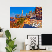 Poster Boston, Massachusetts, États-Unis (Bureau à domicile)