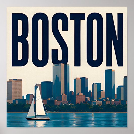 Poster ⚓ Boston Massachusetts Historique (Devant)