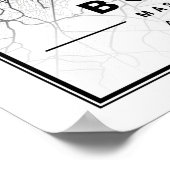 Poster Boston Massachusetts USA Travel City Map (Coin)