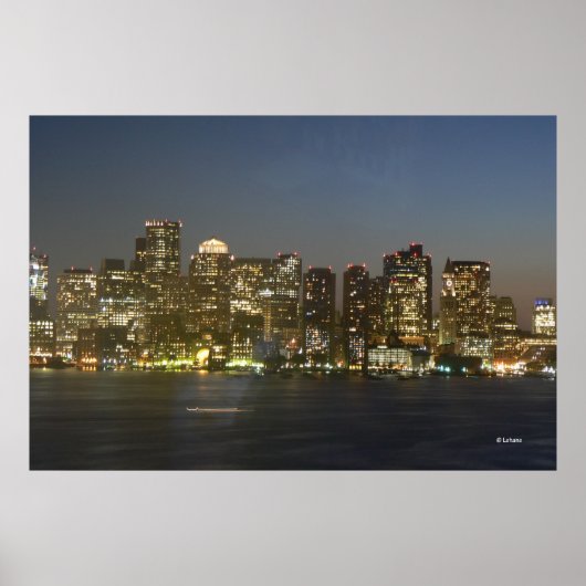 Poster Boston Night Sky (Devant)