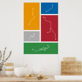 Poster Boston - Palettes de transport en commun (Cuisine)