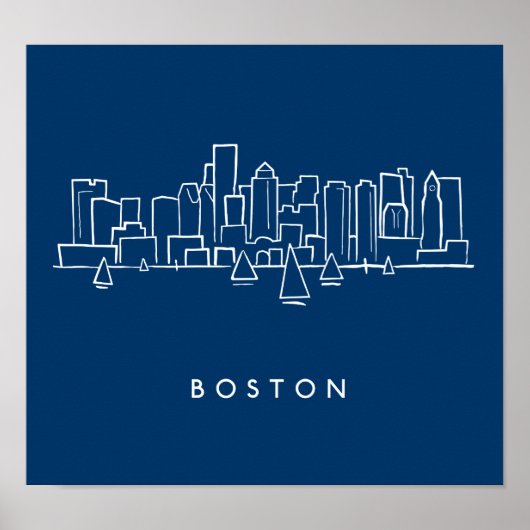 Poster Boston Skyline (Devant)
