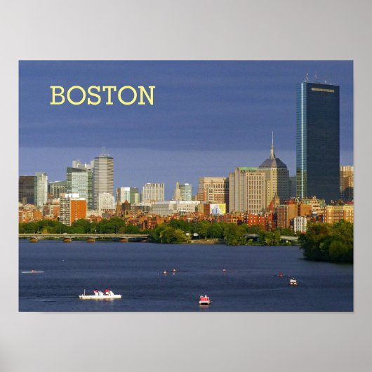 Poster Boston Skyline et Charles River (Devant)