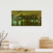 Poster Boston Skyline la nuit (Cuisine)