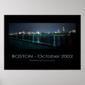 Poster Boston - Skyline@night (Devant)