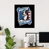 Poster BOSTON STRONG TERRIER style crête (Bureau à domicile)