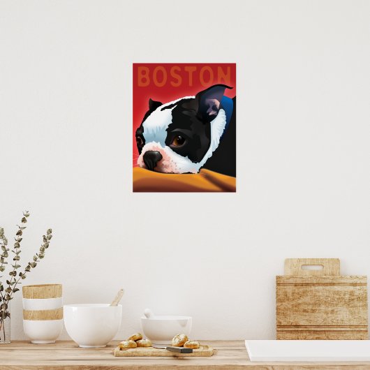Poster Boston Terrier (Cuisine)
