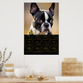 Poster Boston Terrier 2026 Calendar  (Cuisine)