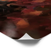 Poster Boston Terrier à l'automne Leaves automne Inspire (Coin)