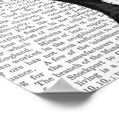 Poster Boston Terrier avec Cravate rouge et moustache (Coin)