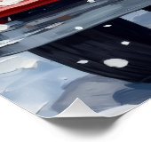 Poster Boston Terrier Christmas Red Truck Holiday (Coin)