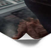 Poster Boston Terrier Halloween effrayant (Coin)