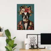 Poster Boston Terrier In Suit Poster, Boston Terrier (Bureau à domicile)