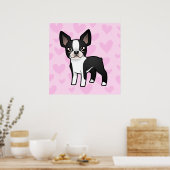 Poster Boston Terrier Love (Cuisine)