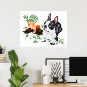 Poster Boston Terrier Naughty Pup (Thuiskantoor)