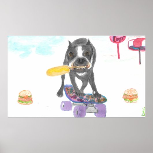 Poster Boston Terrier Sweet Dream (Devant)
