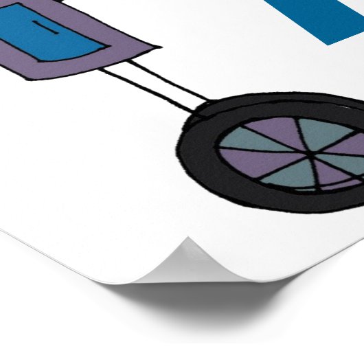 Poster Bot sur roues (Coin)