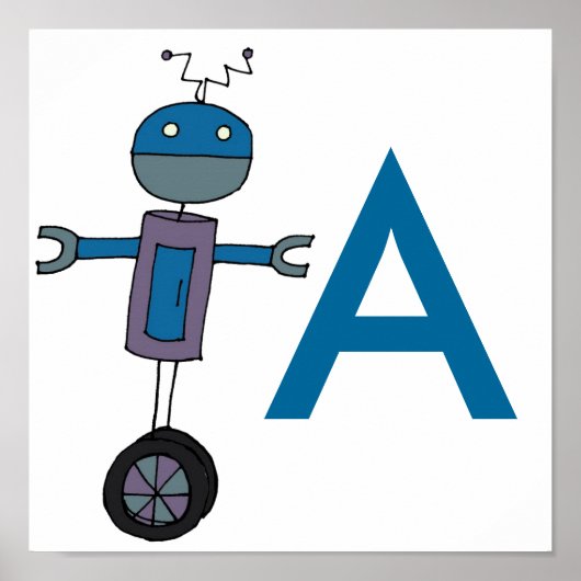 Poster Bot sur roues (Devant)