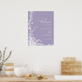 Poster Botanical Arch Garden Lavender Wedding Welcome  (Cuisine)