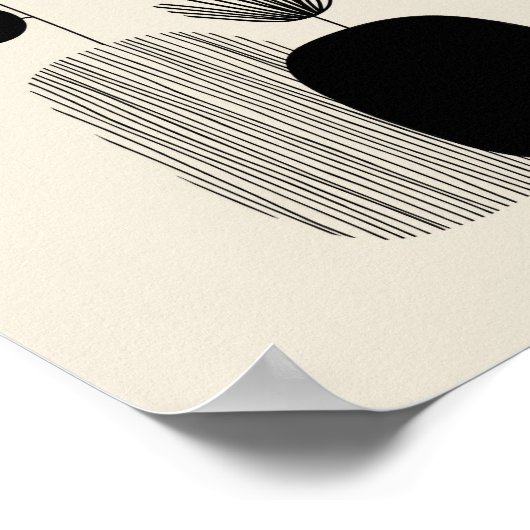 Poster Botanical Balance – Minimal Vase Illustration (Coin)