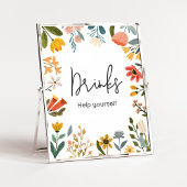 Poster Botanical Bright Fleur sauvage Baby shower Boisson