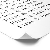 Poster Botanical Greenery Welcome Mariage Seating Chart (Coin)