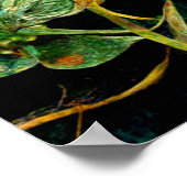 Poster Botanical Orchid Greens & Golds (Coin)