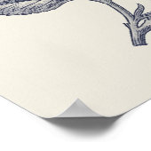 Poster Botanical Toile | Hydrangea Vignette (Coin)