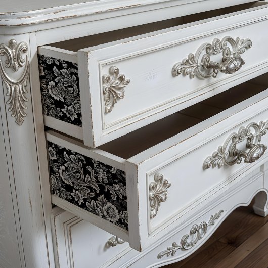 Poster Botanique Blanc Noir Ou Papier Découpage