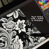 Poster Botanique Blanc Noir Ou Papier Découpage