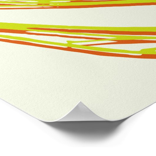 Poster Botanique Boho jaune vert (Coin)