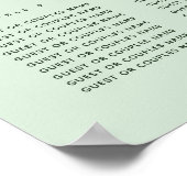 Poster Botanique Boho Sage Floral Mariage Carte de siège (Coin)