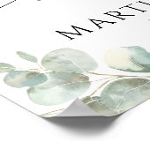 Poster Botanique Célébration de la vie Photo funéraire (Coin)