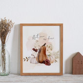 Poster Botanique de citrouille d'automne