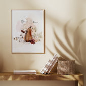 Poster Botanique de citrouille d'automne