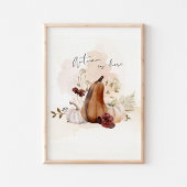 Poster Botanique de citrouille d'automne