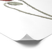 Poster Botanique de fleurs de crapaud rouge (Coin)