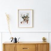 Poster Botanique de la forêt – Cône de pin et baie