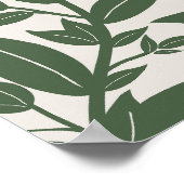 Poster Botanique Feuille verte (Coin)