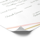 Poster Botanique Géométrique avec Feuilles et papillon (Coin)