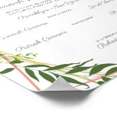 Poster Botanique Géométrique avec Mariage Feuille (Coin)