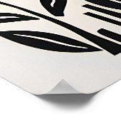 Poster botanique noir minimaliste - Art floral mod (Coin)