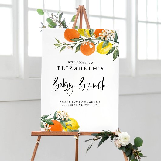 Poster Botanique Orange et Citron Garland Bébé Brunch