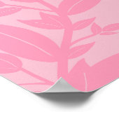 Poster Botanique rose feuille (Coin)
